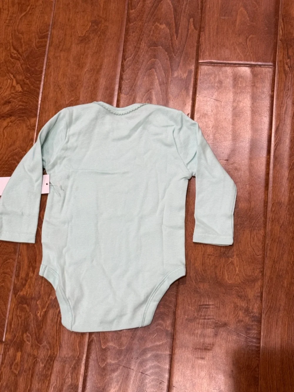 NWT Size 6-9 months Long-Sleeve Solid Sage One-Piece Bodysuit